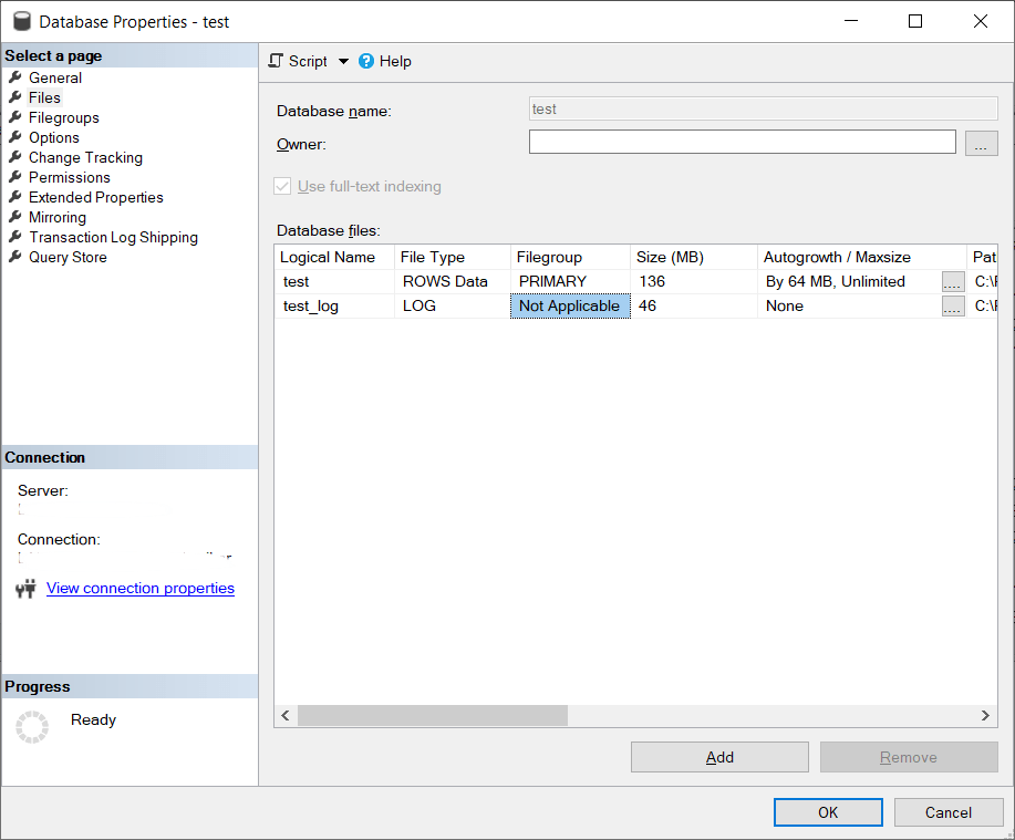 Transaction log full [solution] SQL DataTool